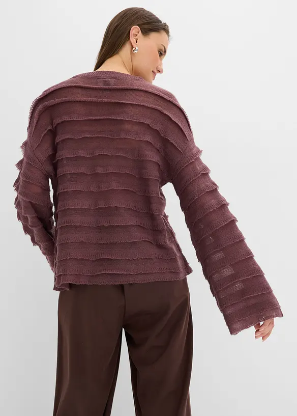 Maglione oversize semitrasperente, bonprix