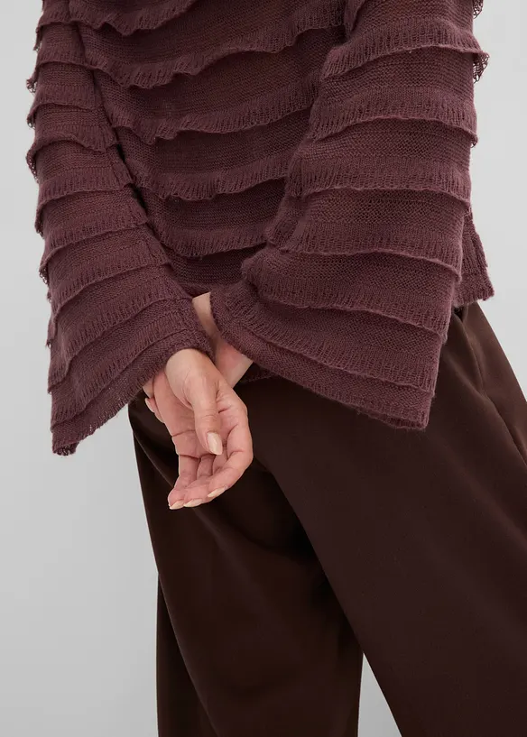 Maglione oversize semitrasperente, bonprix