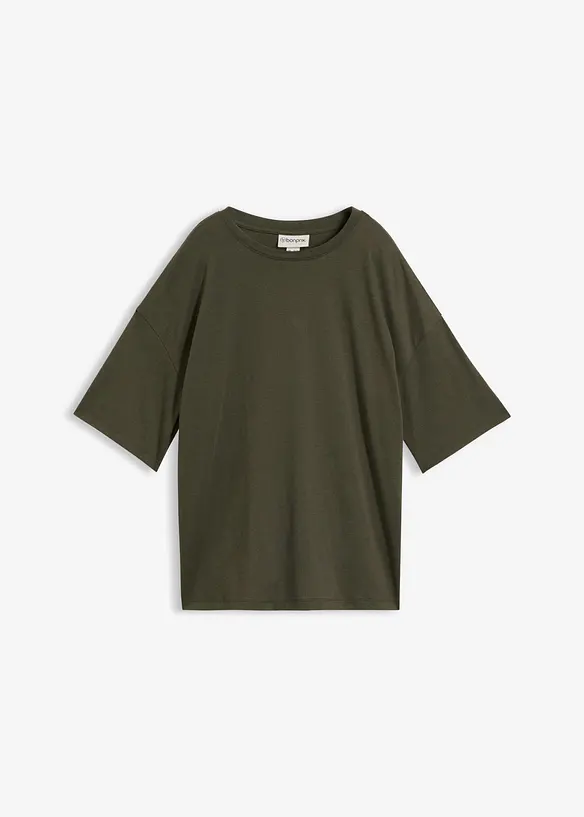T-shirt ampia in misto cotone, bonprix