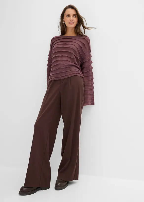 Maglione oversize semitrasperente, bonprix