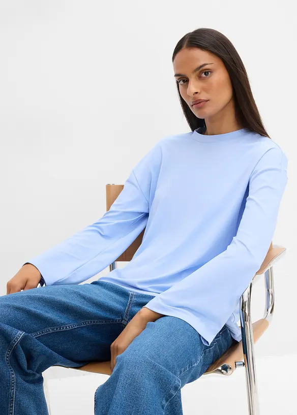 Maglia lunga in tessuto fluido, bonprix