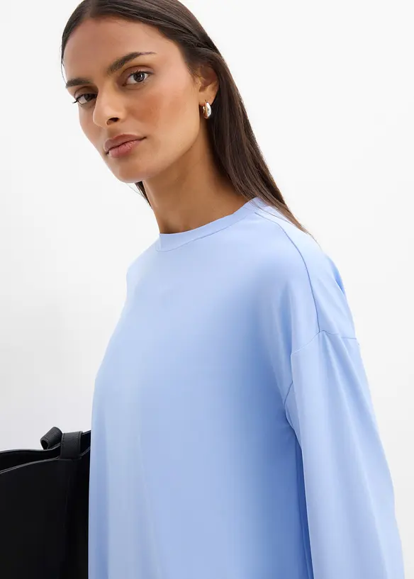 Maglia lunga in tessuto fluido, bonprix