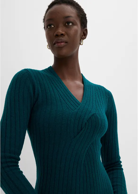 Abito in maglia misto lana, bonprix
