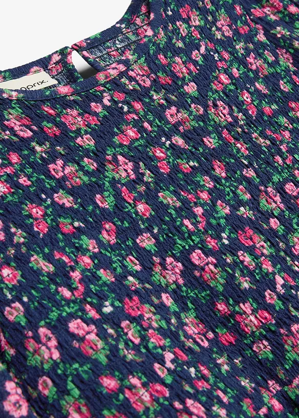 Abito di jersey crinkle operato, bonprix