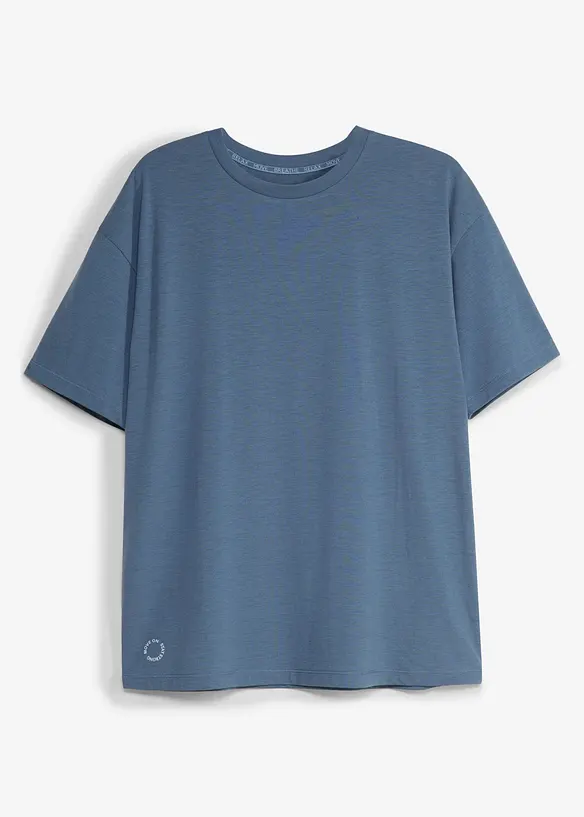 T-shirt per sport oversize con cotone, ad asciugatura rapida, bonprix