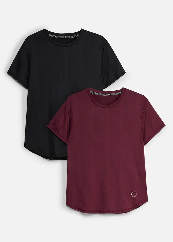 T-shirt per sport ad asciugatura rapida (pacco da 2), bonprix