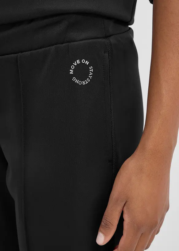 Pantaloni sportivi con piega cucita, ad asciugatura rapida, bonprix