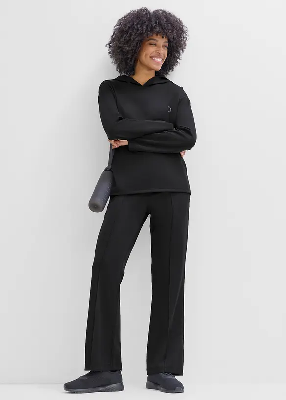 Pantaloni sportivi con piega cucita, ad asciugatura rapida, bonprix