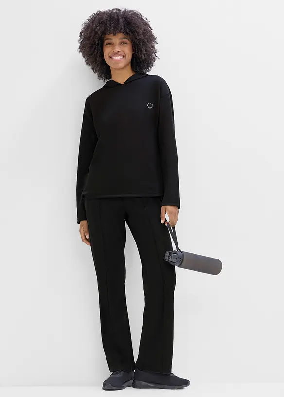 Felpa sportiva oversize ad asciugatura rapida con cappuccio, bonprix