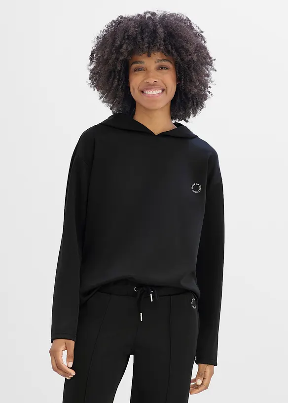 Felpa sportiva oversize ad asciugatura rapida con cappuccio, bonprix
