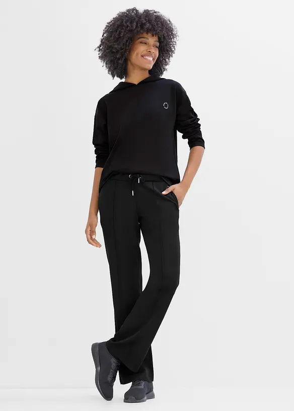Felpa sportiva oversize ad asciugatura rapida con cappuccio, bonprix