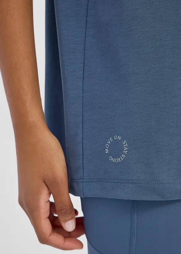 T-shirt per sport oversize con cotone, ad asciugatura rapida, bonprix