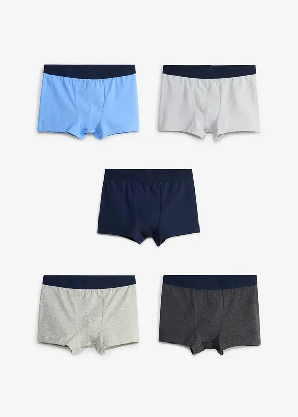 Boxer aderenti con morbido cotone biologico (pacco da 5), bonprix