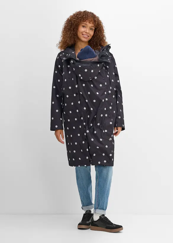 Cappotto pr&eacute;maman e porta beb&egrave; 6 in 1 resistente alle intemperie, con inserto babywearing e gilet trapuntato rimovibile (set 4 pezzi)., bonprix