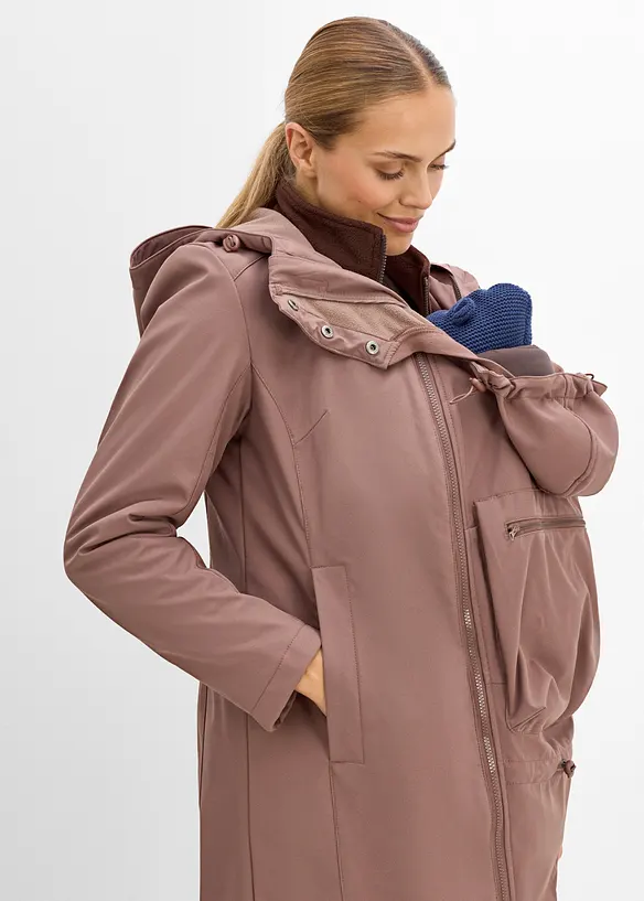 Giaccone pr&eacute;maman 6 in 1 con giacca in pile staccabile (set 4 pezzi), bonprix