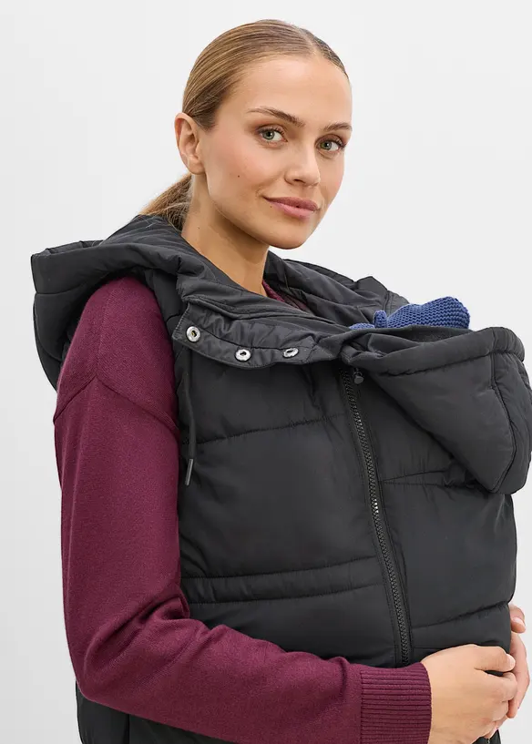Gilet pr&eacute;maman lungo 3 in 1 con inserto babywearing (set 2 pezzi), bonprix