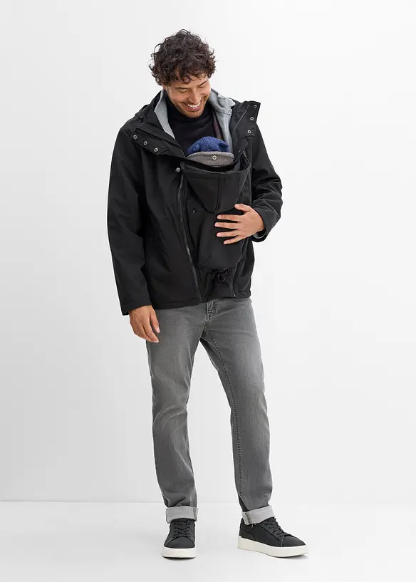 Giacca da uomo 3 in 1 con inserto babywearing (set 3 pezzi), bonprix