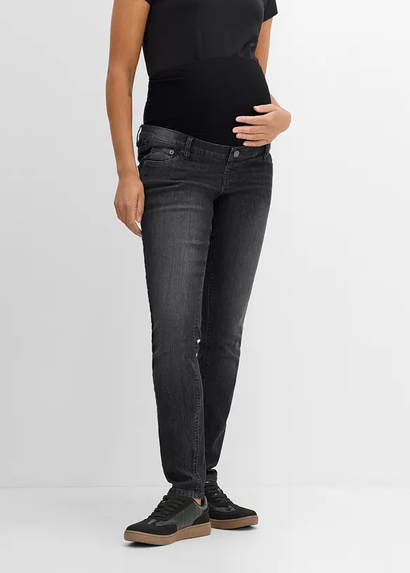 Jeans pr&eacute;maman elasticizzati con cotone biologico, skinny, bonprix