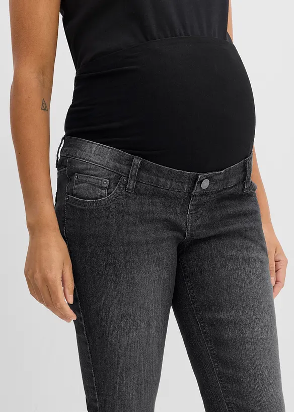 Jeans pr&eacute;maman elasticizzati con cotone biologico, skinny, bonprix