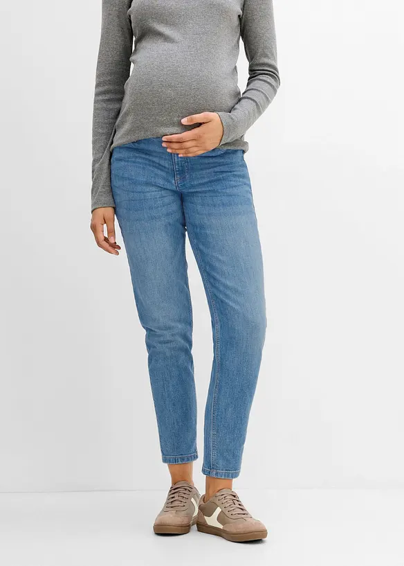 Mom jeans pr&eacute;maman 2 in 1 per la gravidanza e oltre, cropped, bonprix