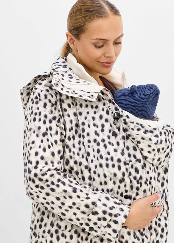 Cappotto pr&eacute;maman e porta beb&egrave; 6 in 1 resistente alle intemperie, con inserto babywearing e giacca in pile rimovibile (set da 4 pezzi)., bonprix