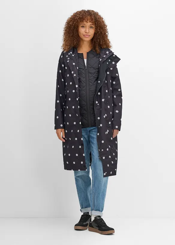 Cappotto pr&eacute;maman e porta beb&egrave; 6 in 1 resistente alle intemperie, con inserto babywearing e gilet trapuntato rimovibile (set 4 pezzi)., bonprix