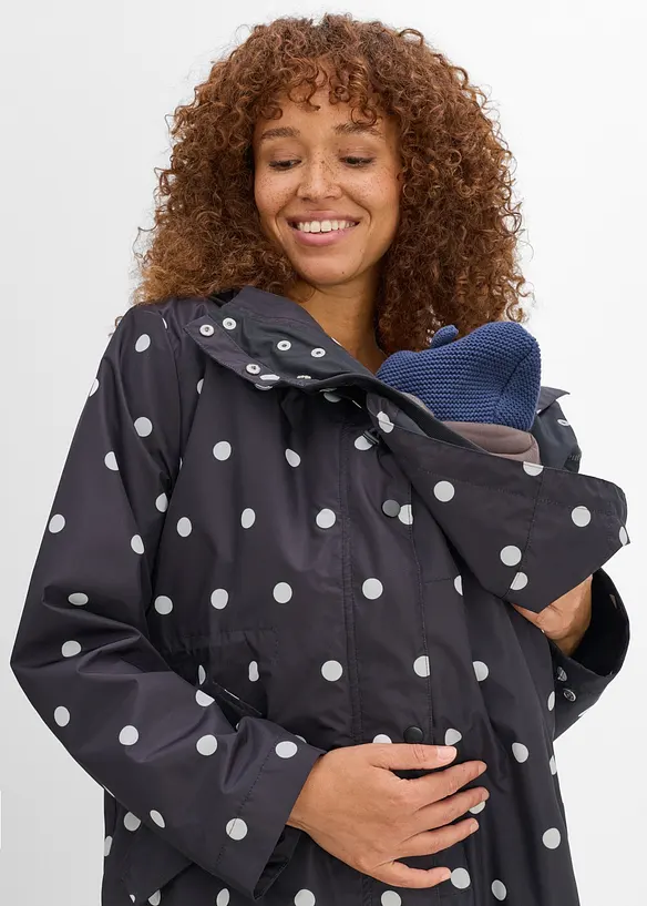 Cappotto pr&eacute;maman e porta beb&egrave; 6 in 1 resistente alle intemperie, con inserto babywearing e gilet trapuntato rimovibile (set 4 pezzi)., bonprix