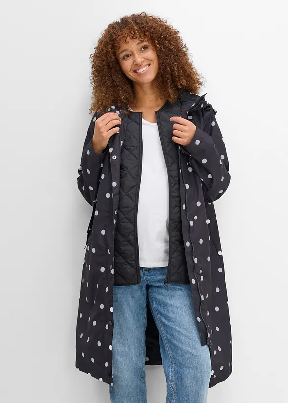 Cappotto pr&eacute;maman e porta beb&egrave; 6 in 1 resistente alle intemperie, con inserto babywearing e gilet trapuntato rimovibile (set 4 pezzi)., bonprix