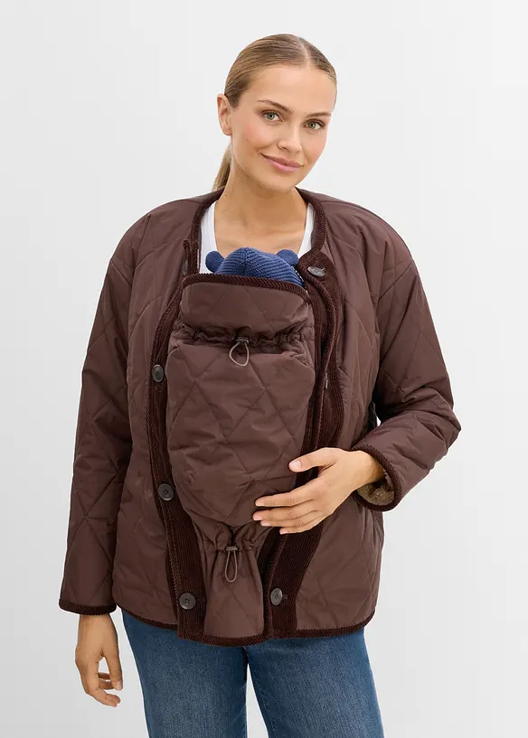 Giacca pr&eacute;maman dooble face 4 in 1 con inserto babywearing (set 2 pezzi), bonprix