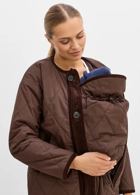 Giacca pr&eacute;maman dooble face 4 in 1 con inserto babywearing (set 2 pezzi), bonprix