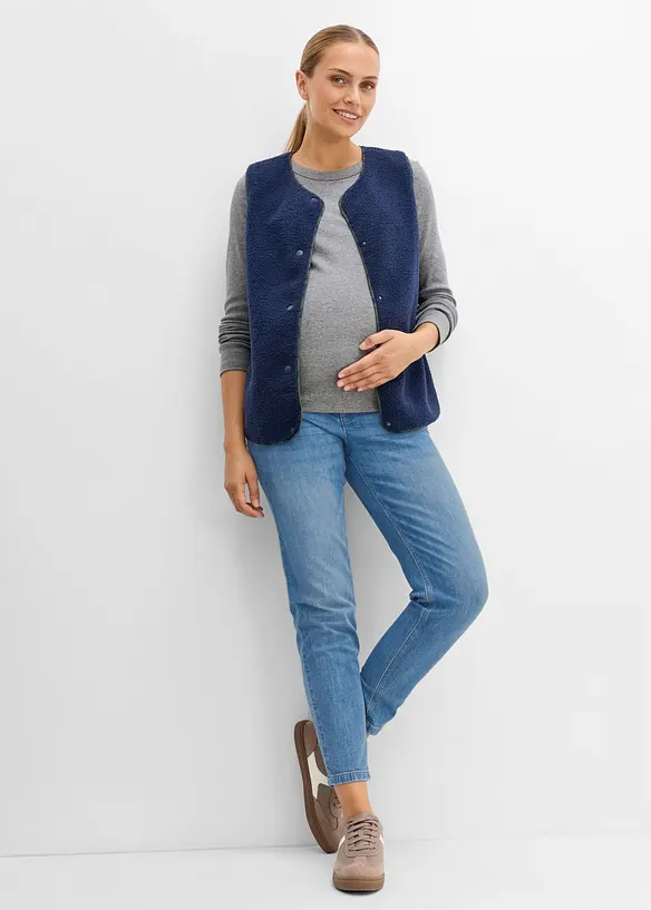 Mom jeans pr&eacute;maman 2 in 1 per la gravidanza e oltre, cropped, bonprix
