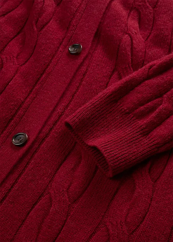 Cardigan lungo in misto lana morbido, bonprix