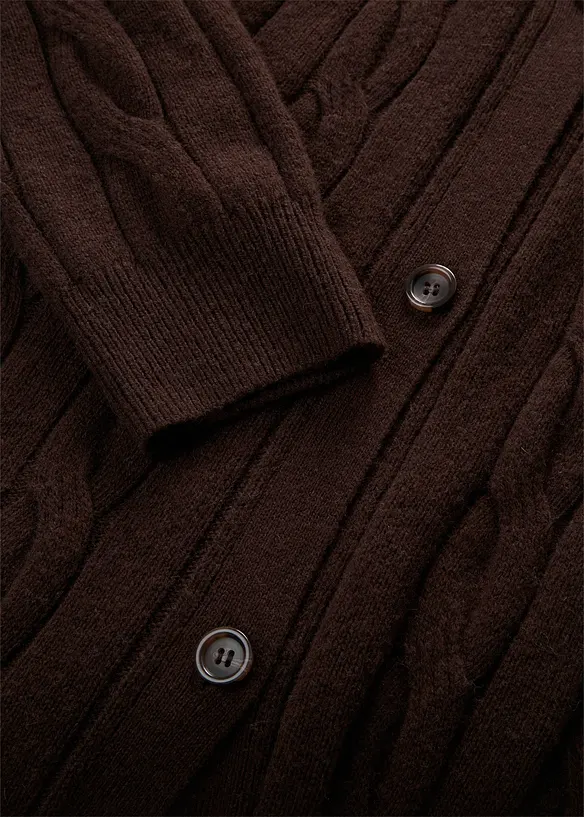 Cardigan lungo con percentuale di morbida lana, bonprix