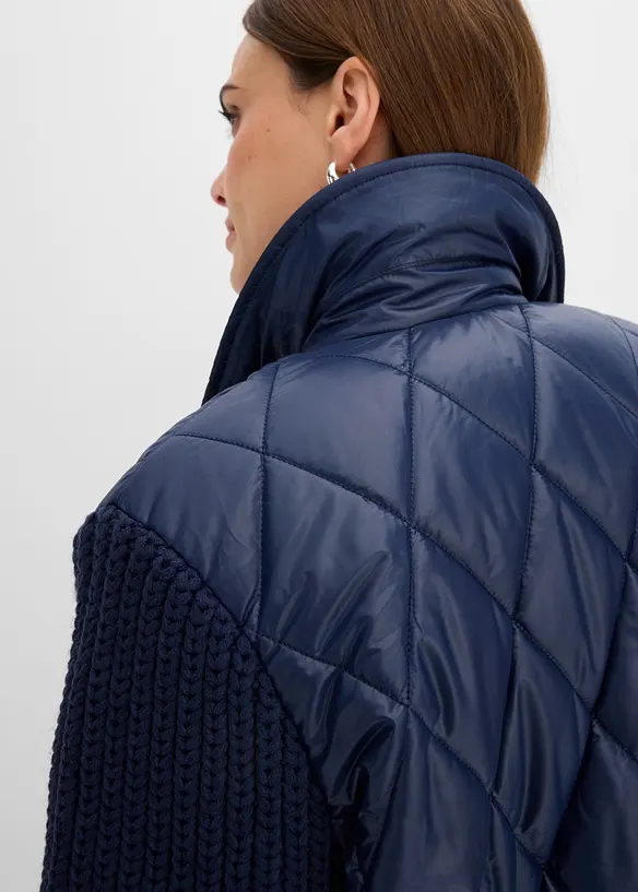 Bomber trapuntato con maniche in maglia, bonprix