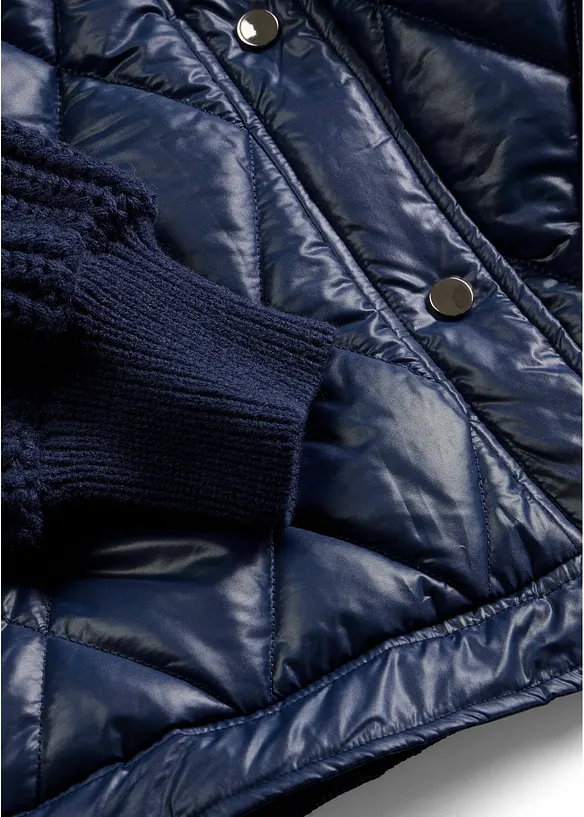 Bomber trapuntato con maniche in maglia, bonprix