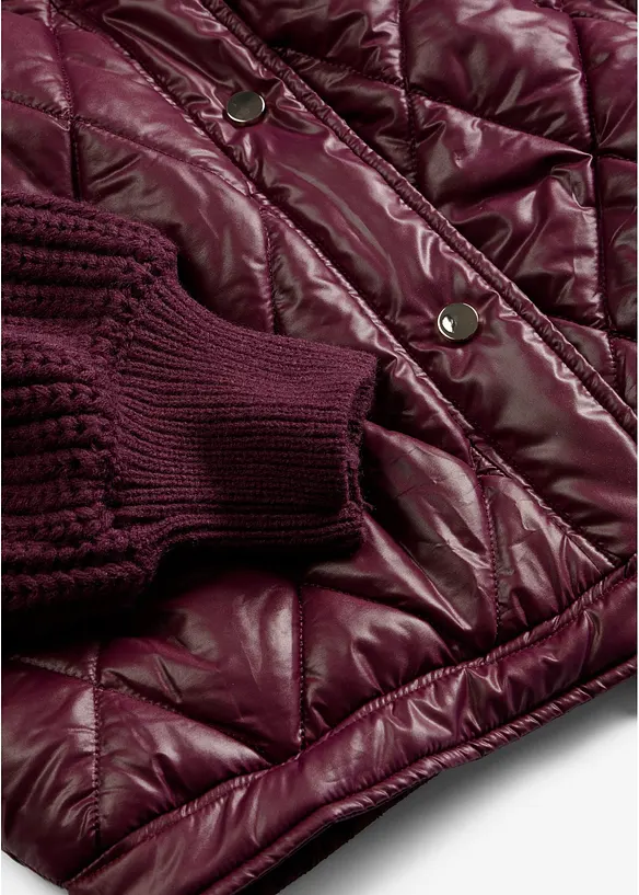 Bomber trapuntato con maniche in maglia, bonprix