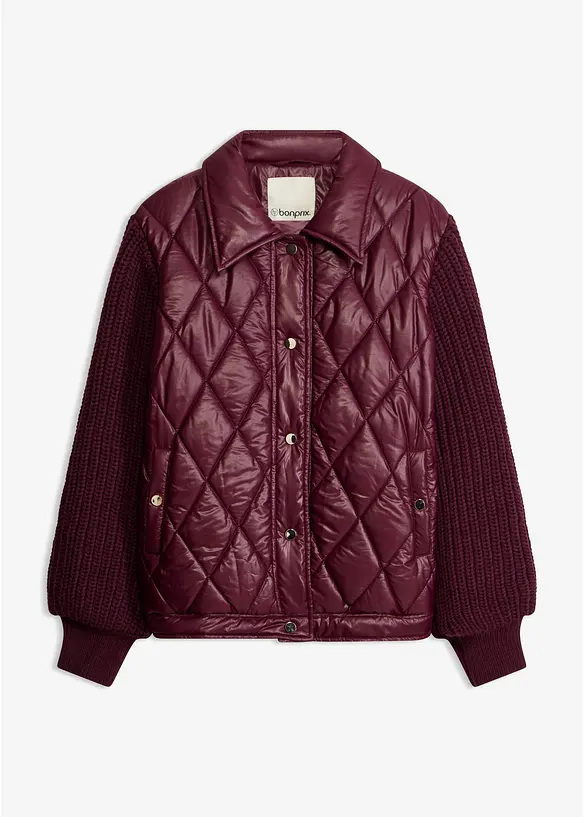 Bomber trapuntato con maniche in maglia, bonprix