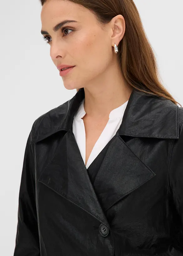 Giacca in similpelle effetto crinkle, bonprix