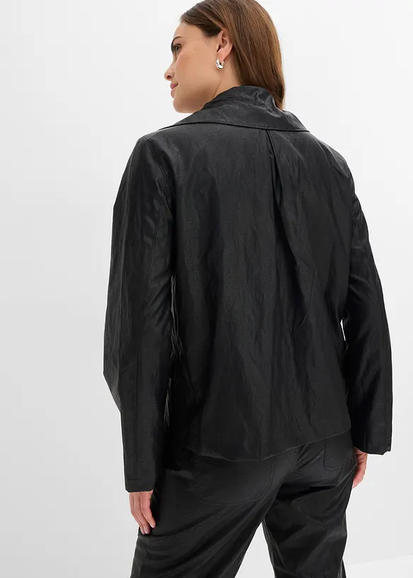 Giacca in similpelle effetto crinkle, bonprix