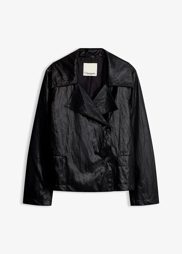 Giacca in similpelle effetto crinkle, bonprix