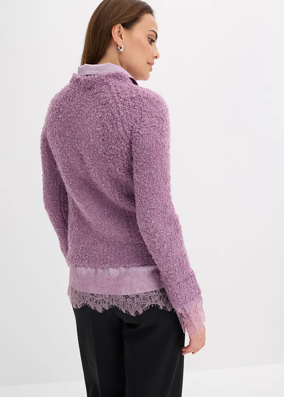 Maglione con inserto a camicia, bonprix