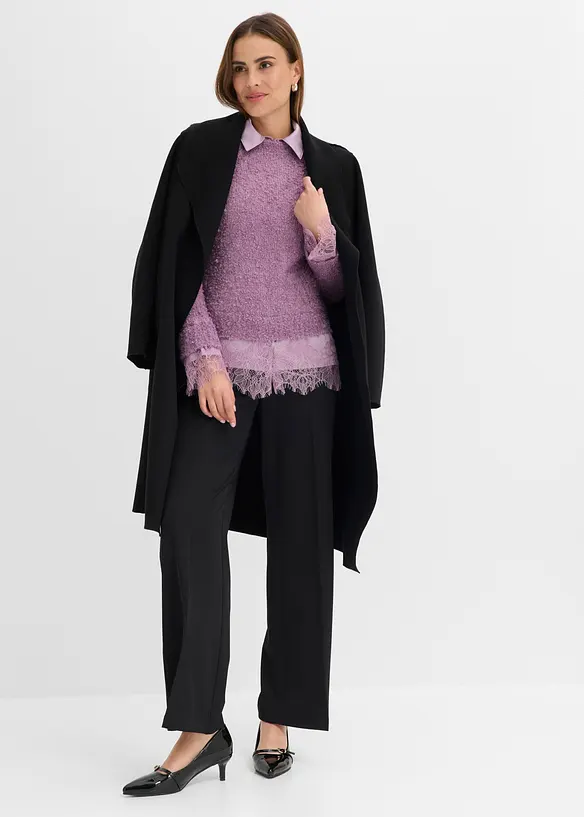 Maglione con inserto a camicia, bonprix