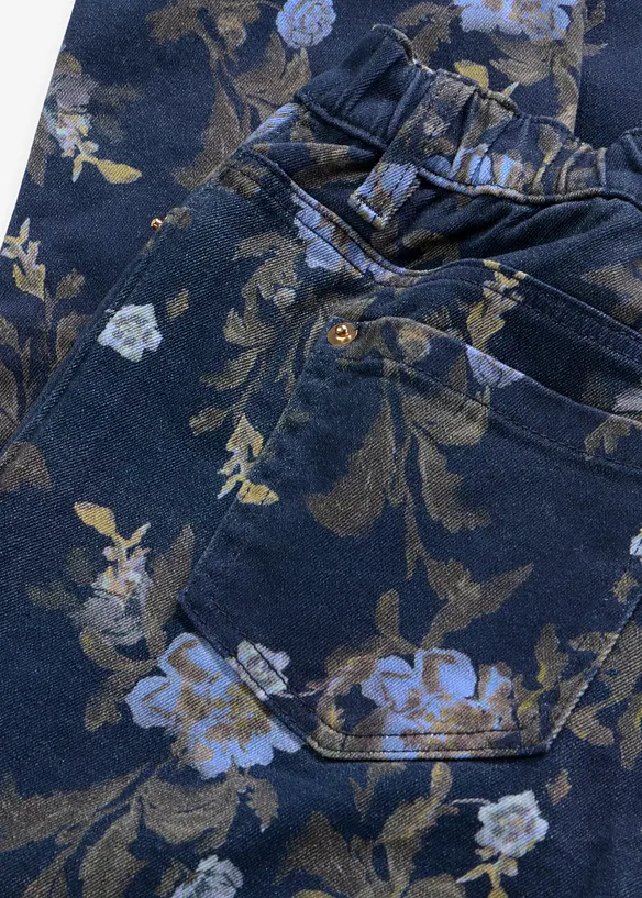 Pantaloni in twill con fantasia a fiori, bonprix