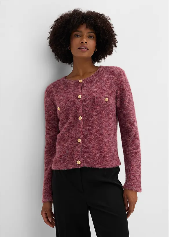 Cardigan con filato ad effetto, bonprix
