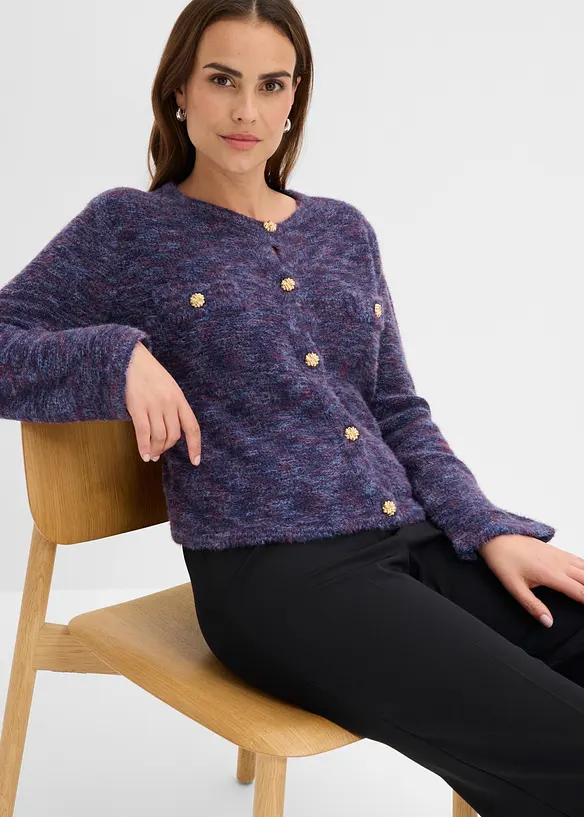Cardigan con filato ad effetto, bonprix