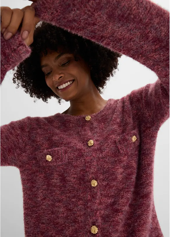 Cardigan con filato ad effetto, bonprix