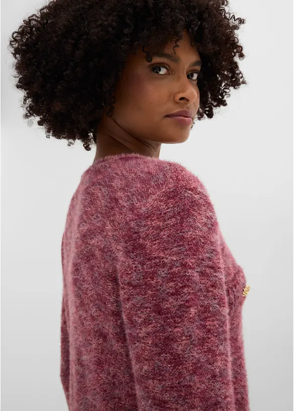 Cardigan con filato ad effetto, bonprix