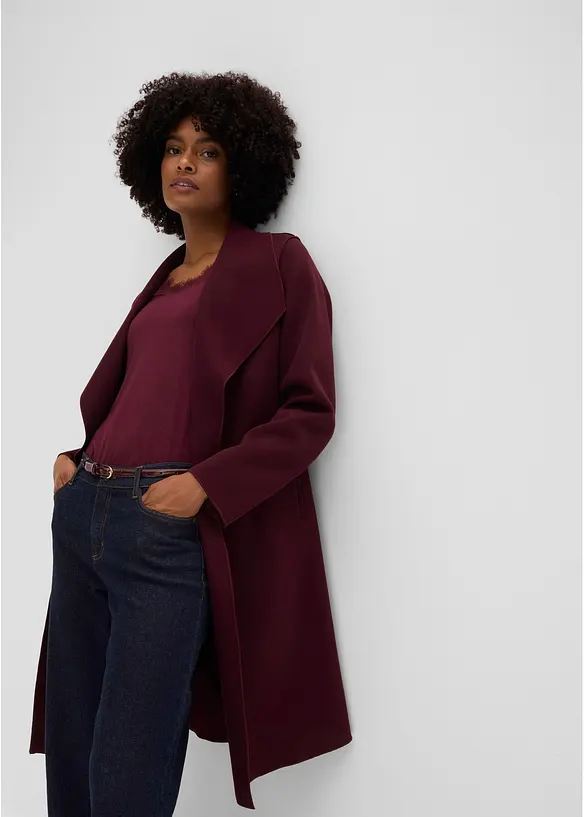 Cappotto con cintura da annodare, bonprix