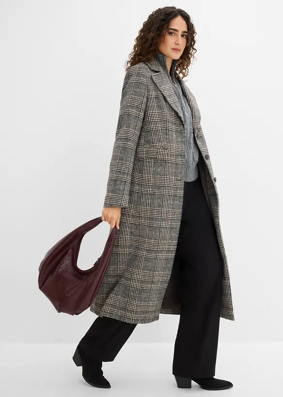 Cappotto con motivo a quadri, bonprix