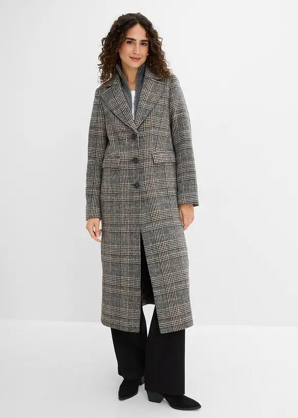 Cappotto con motivo a quadri, bonprix